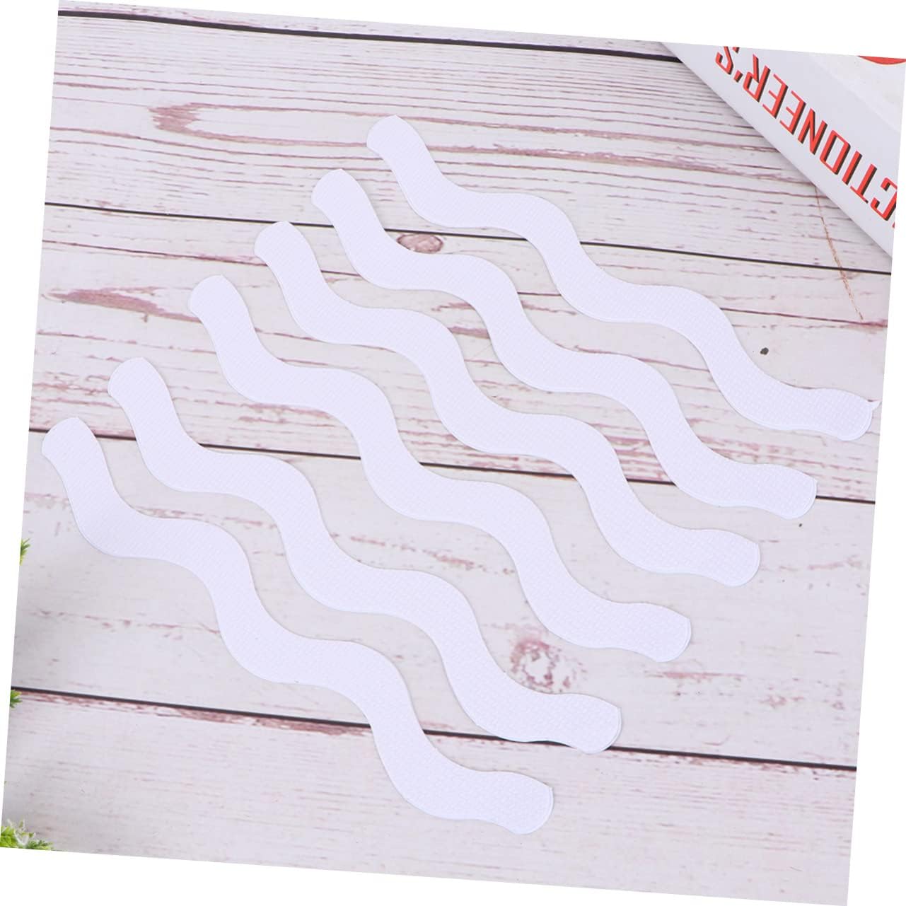 CAXUSD Anti-Slip Shower Stickers 12pcs Wavy Bath Treads