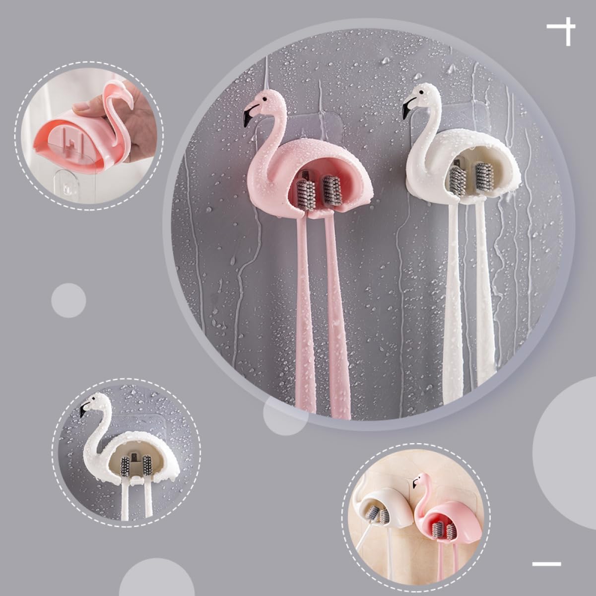PRETYZOOM 2Pcs Wall Mounted Toothbrush Holder