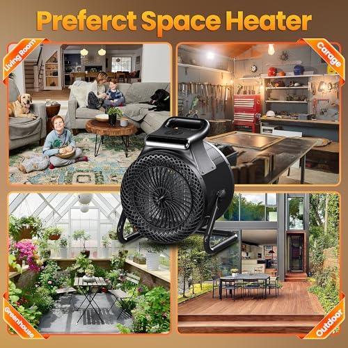 Riseon 1500W PTC Ceramic Space Heater with Remote Control
