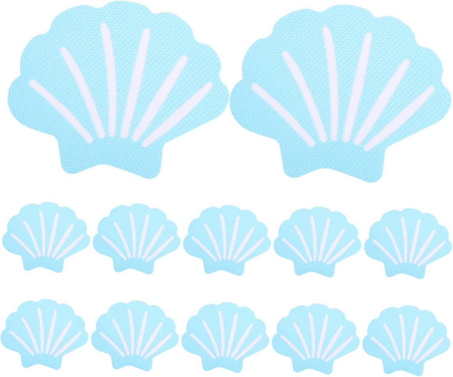 GLEAVI 12Pcs Shell Shape Non-Slip Bathtub Stickers