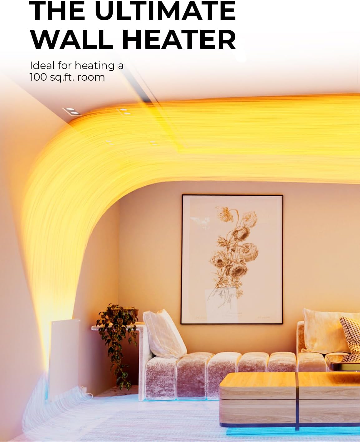 EconoHome Wall Mount Electric Heater with Thermostat