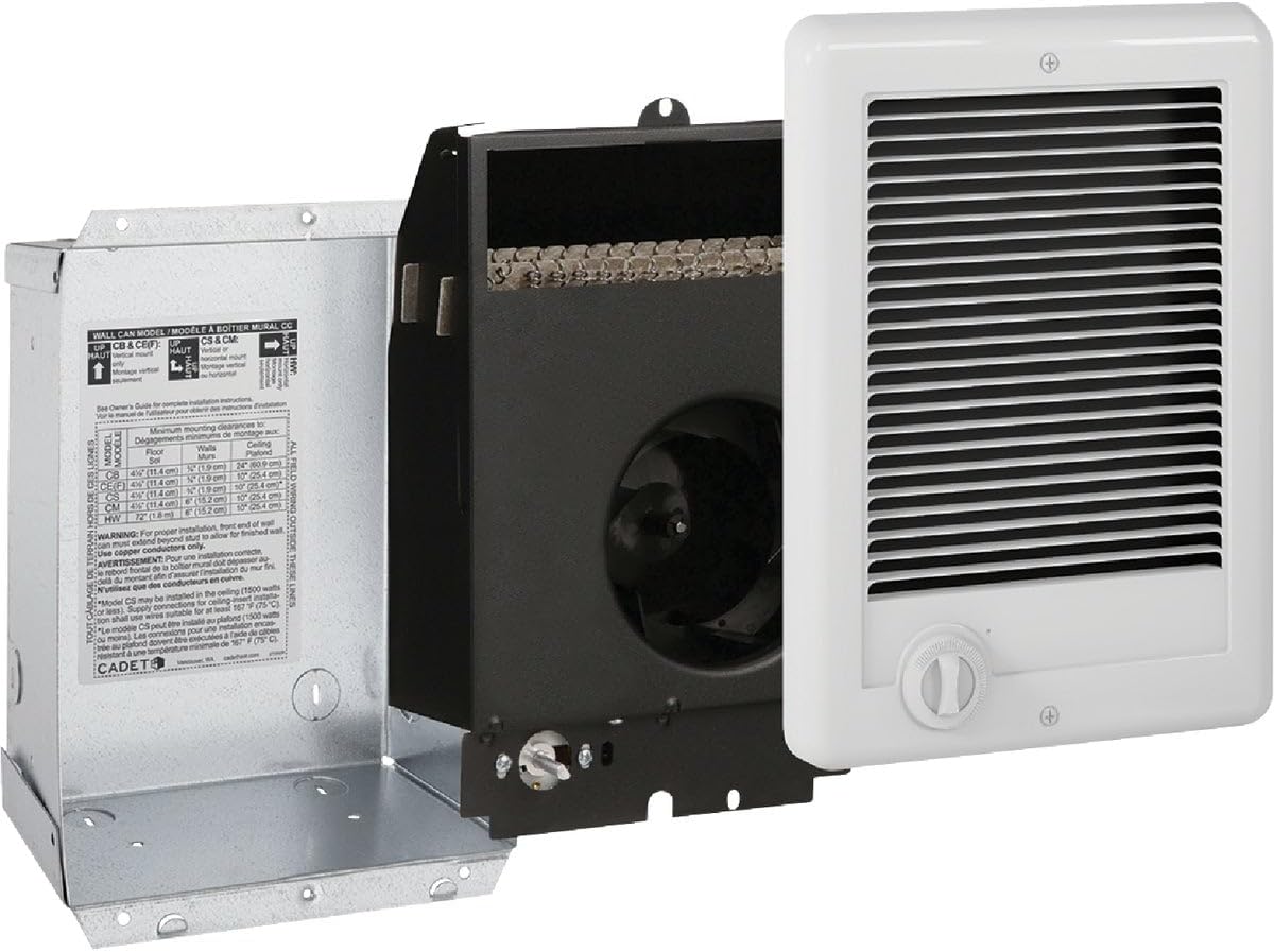 Cadet Com-Pak Wall Heater with Thermostat 3412 BTU 120V White