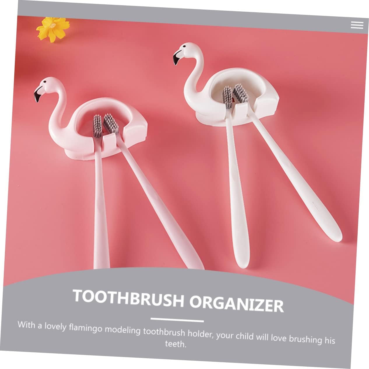 Veemoon Wall-Mounted Toothbrush Holder with Adhesive Base 1