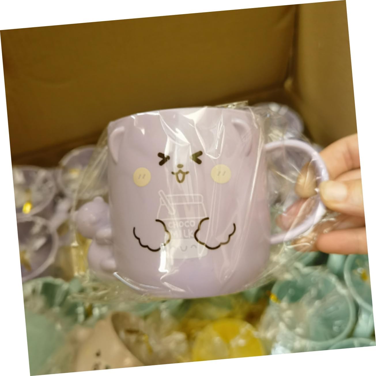 VALICLUD Cartoon Toothbrush Cup with Handle