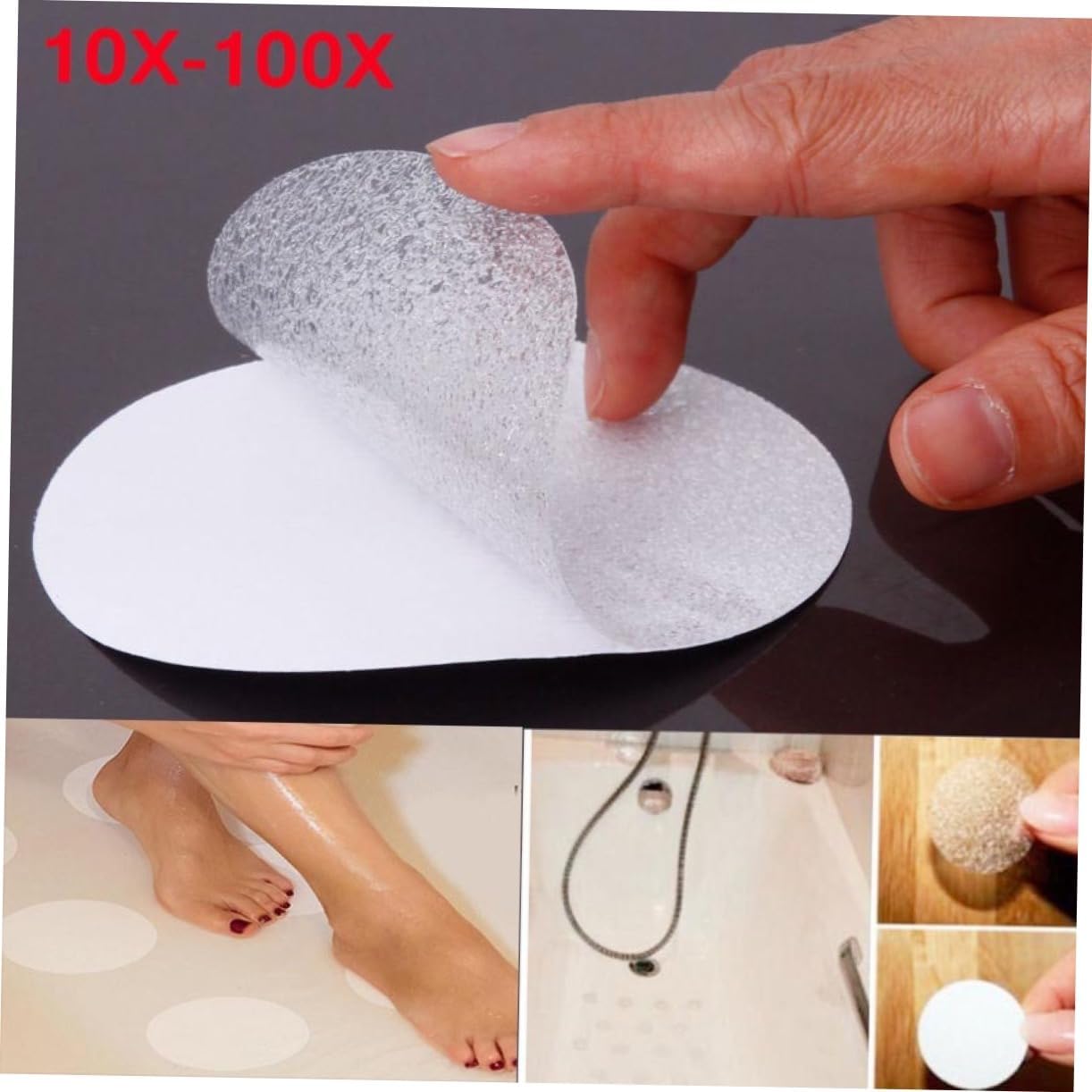 BRIGHTFUFU Non-Slip Shower Stickers 10pcs