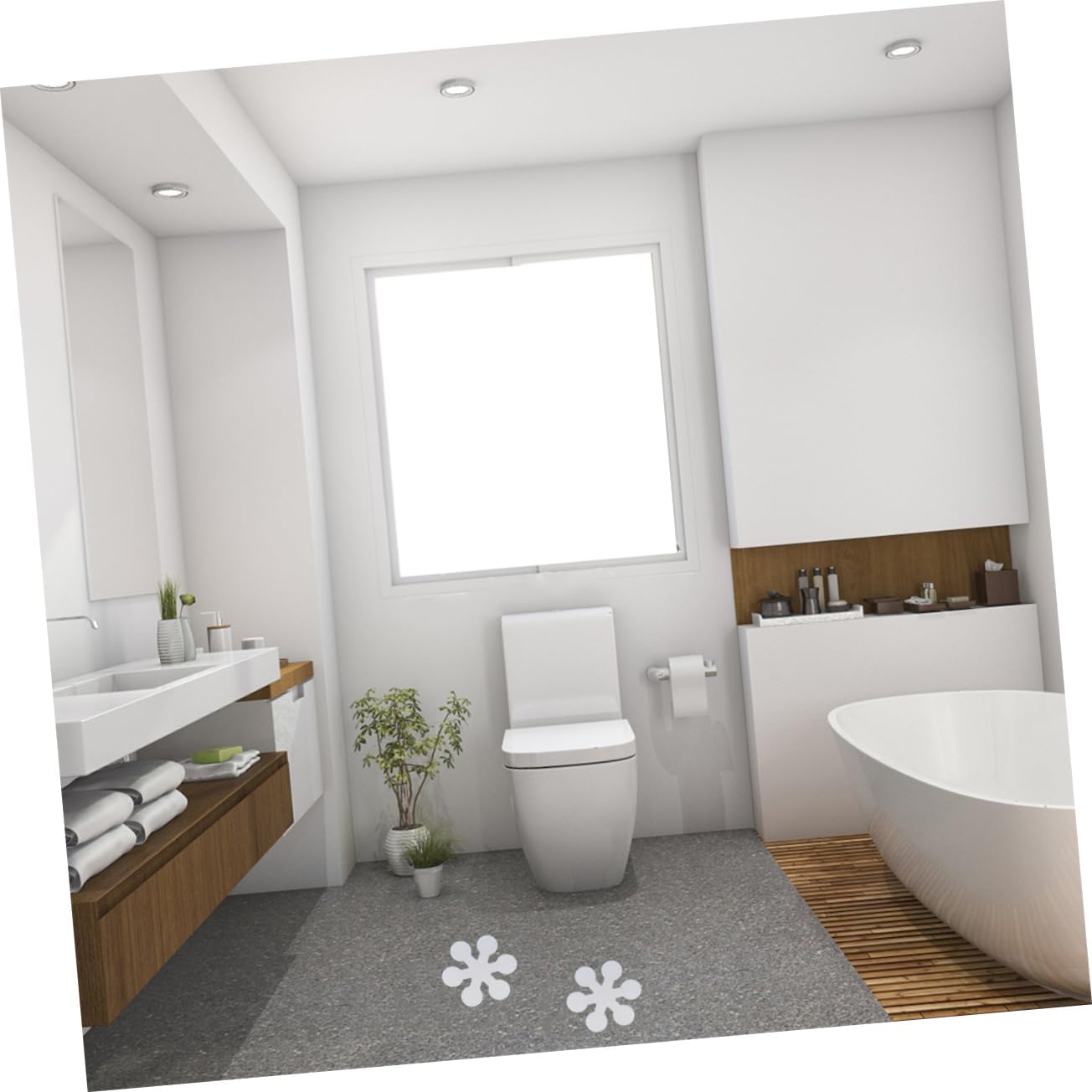 20 Pcs Anti-Slip Bathtub Stickers Snowflake Design