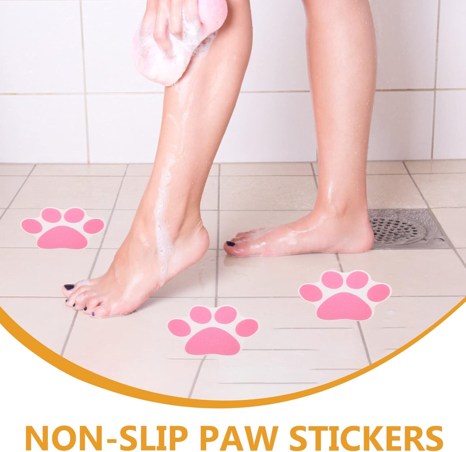 PRETYZOOM Dog Paw Non-Slip Bath Stickers 10pcs
