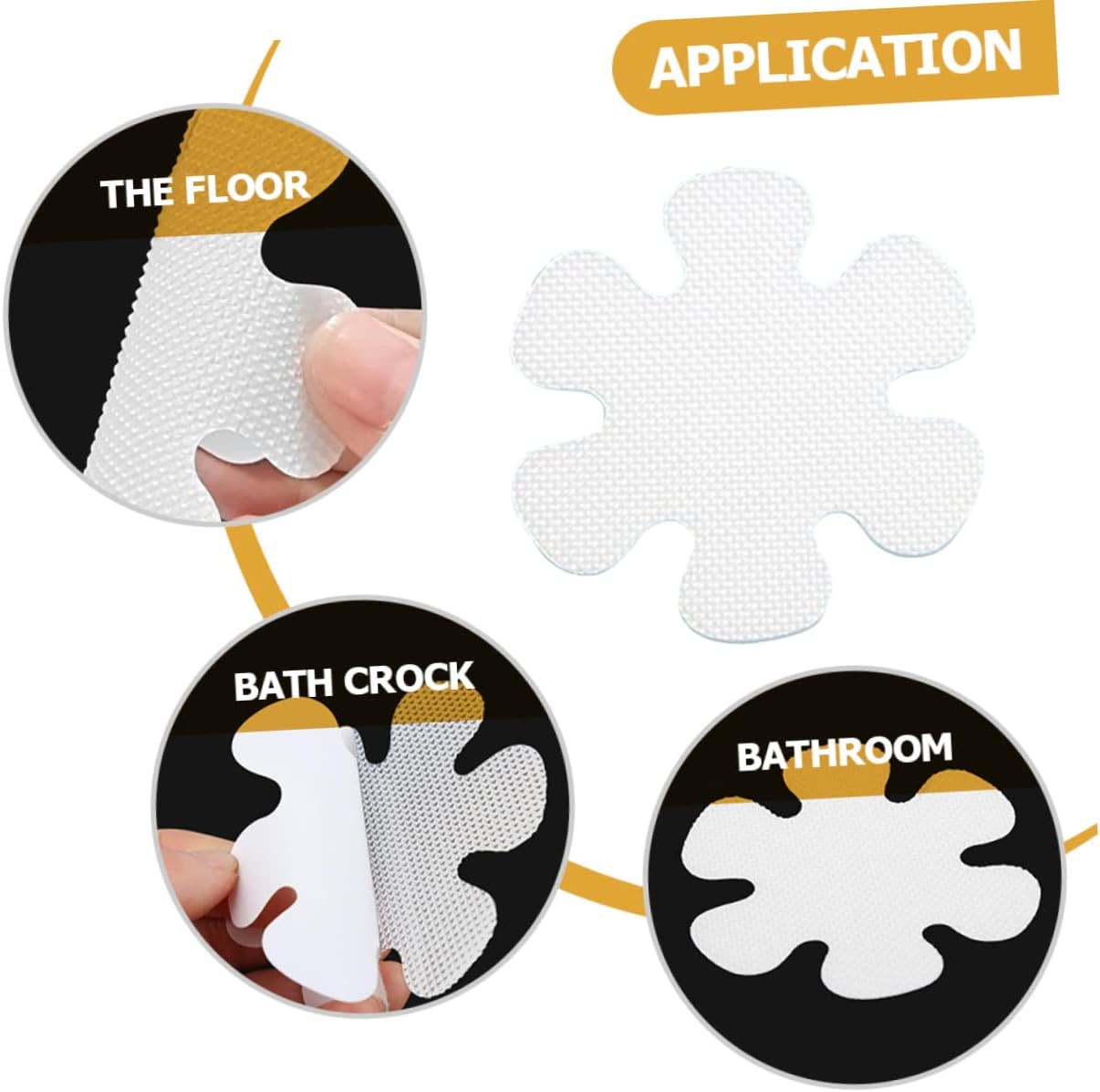 12pcs Flower Design Non-Slip Stickers for Bathroom Kitchen 1