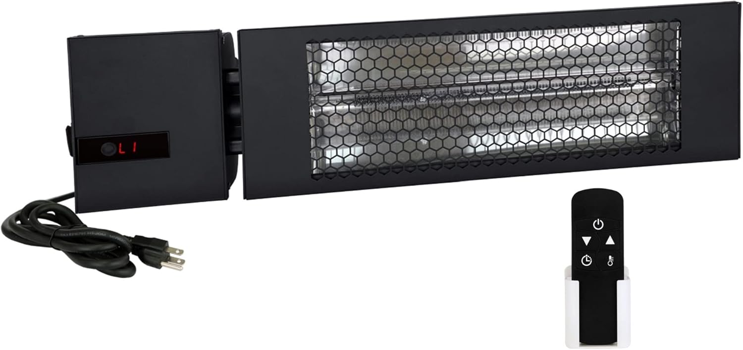 KING Electric Infrared Heater 1500W 24 with Remote 15A Plug