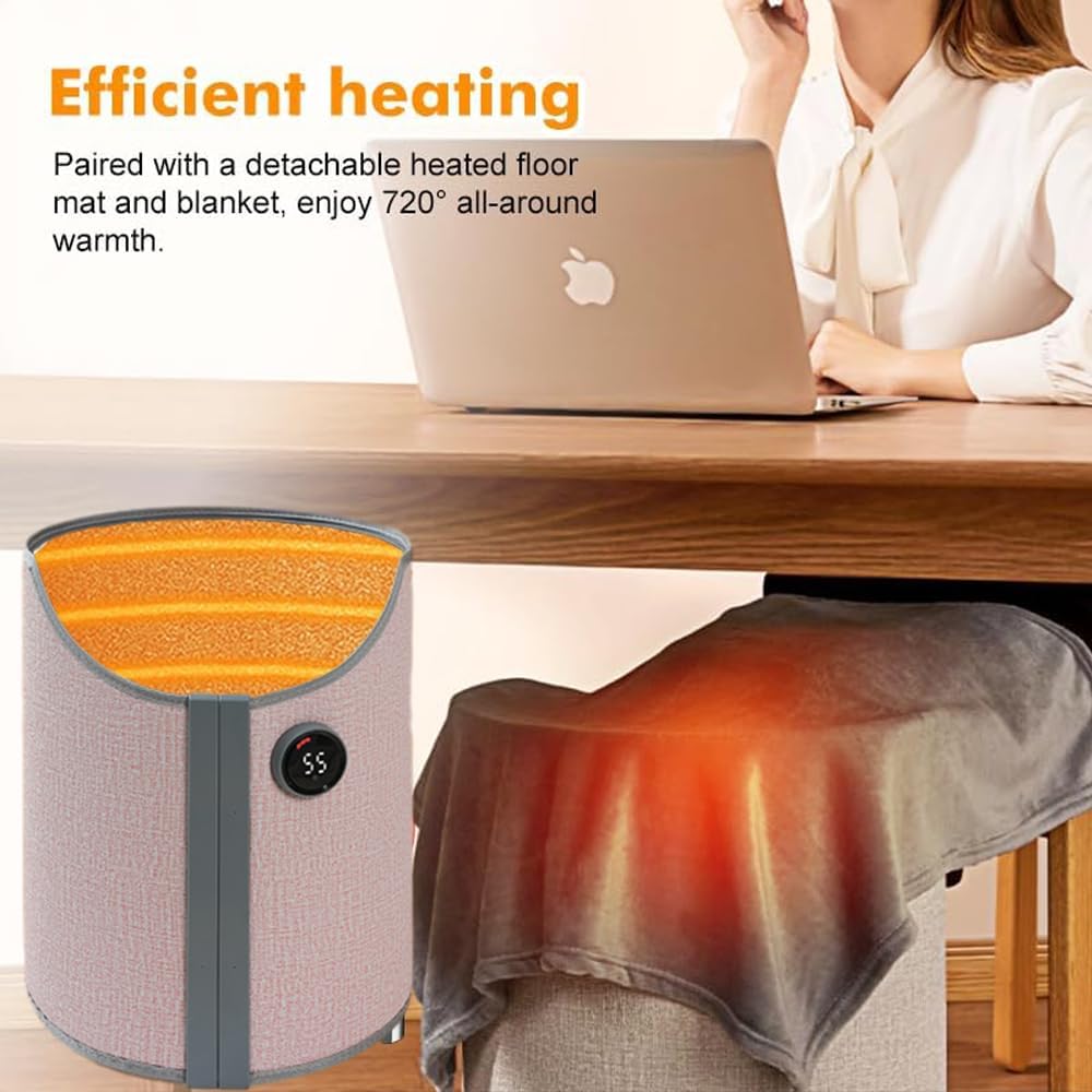 Portable Under Desk Heater With Blanket - 170W Electric