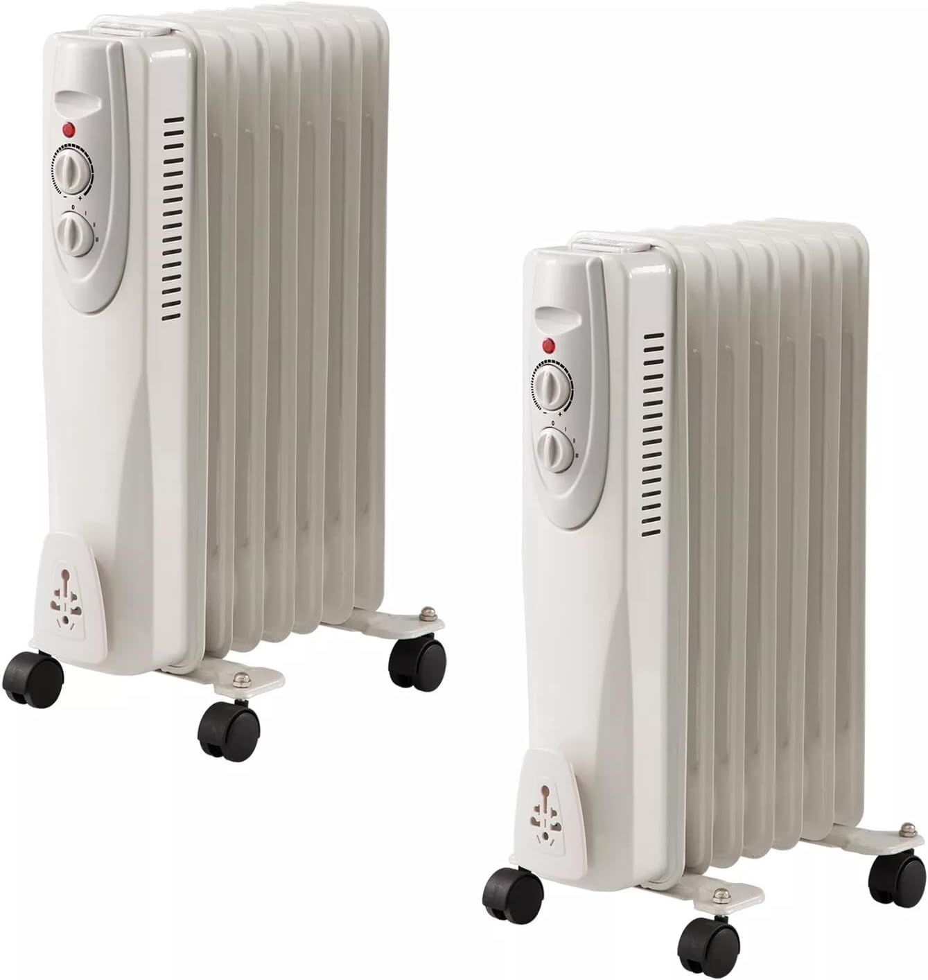 Portable Oil Filled Radiator Space Heater 1500W White 1
