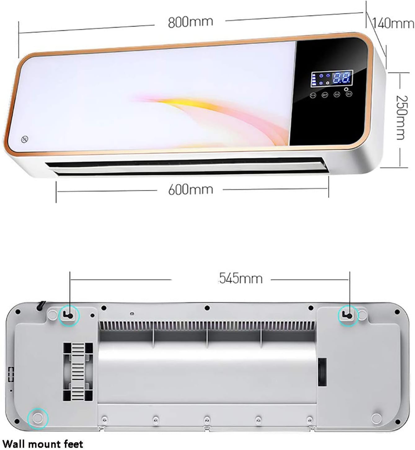 YXJPP Wall Mounted Air Conditioner Heater with Timer