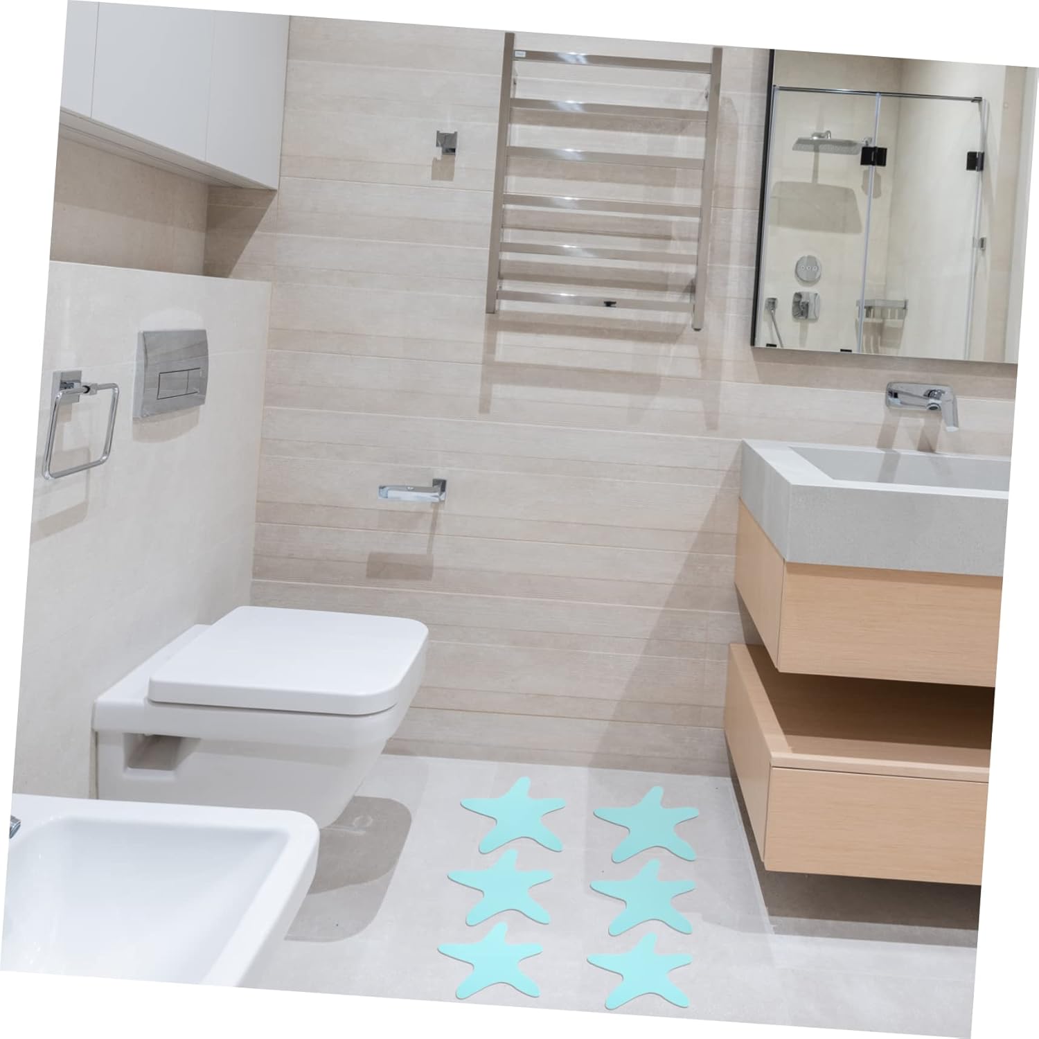 MAGICLULU 1Set Non-Slip Shower Stickers for Bathroom Safety Star Shape Design