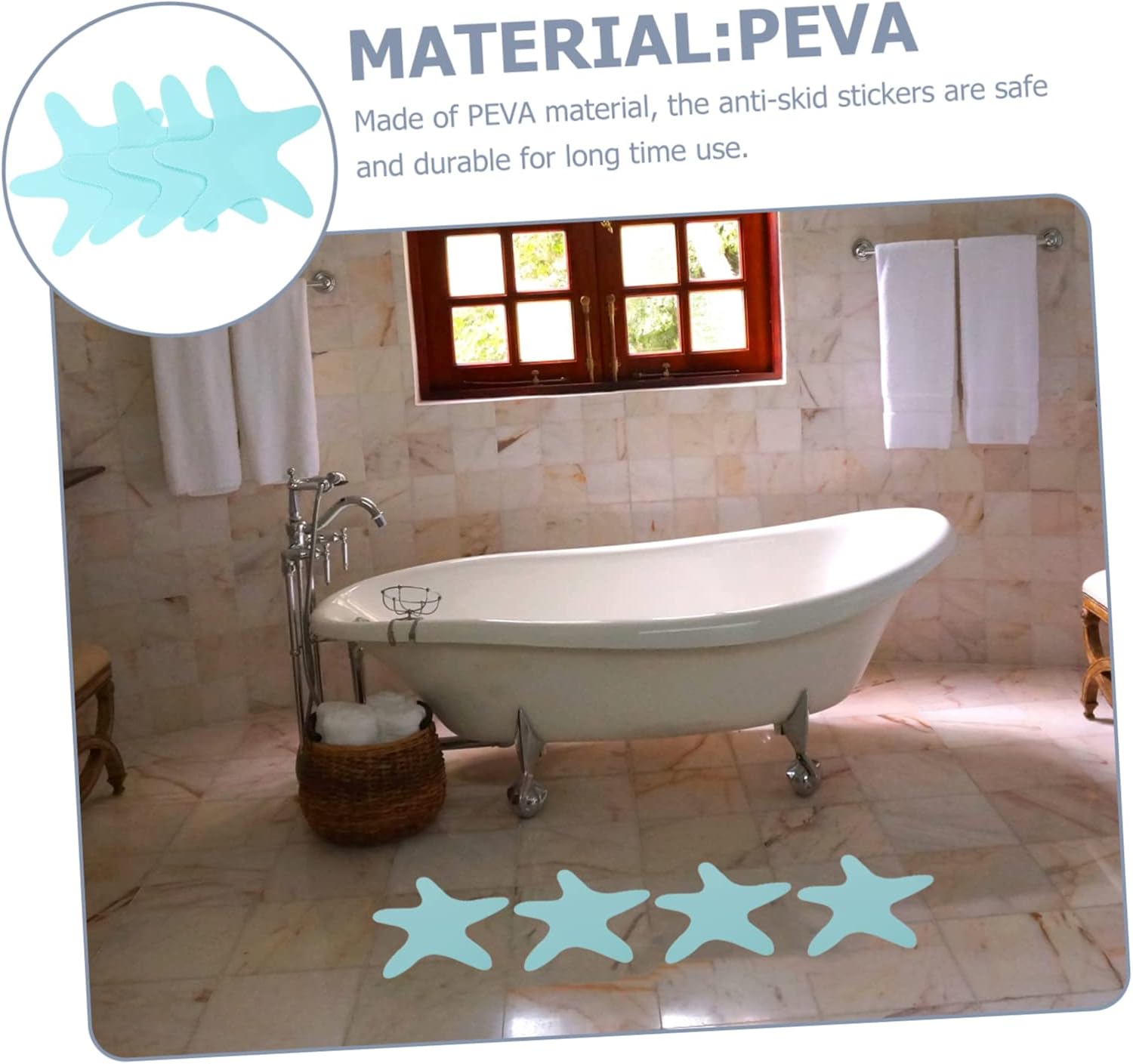 Slip-Proof Bathtub Stickers for Safety and Decor