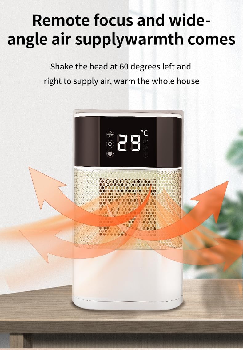 Laviniar 1000W PTC Ceramic Space Heater with Remote Control