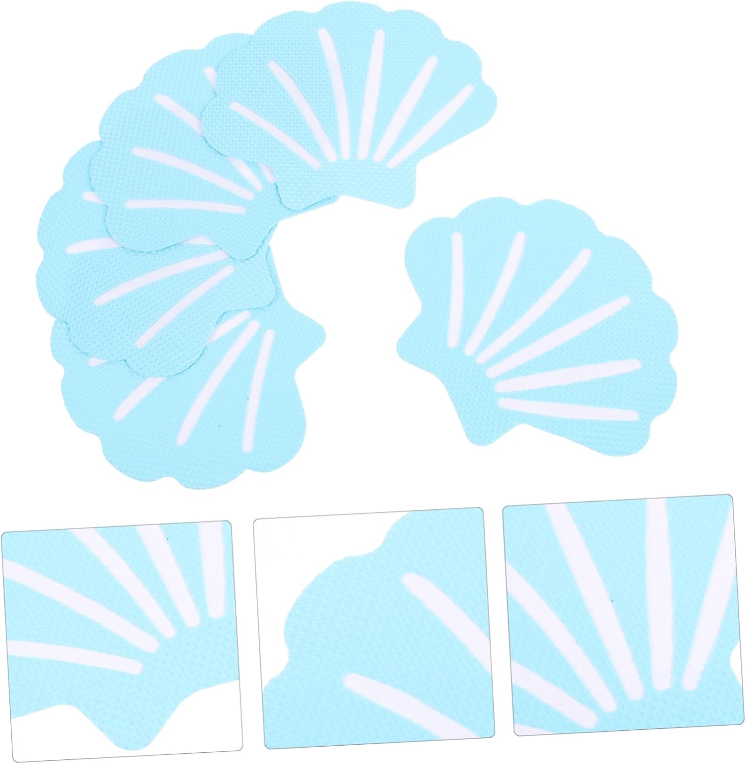 Zerodeko 12Pcs Shell Bath Stickers Non-Slip Decor
