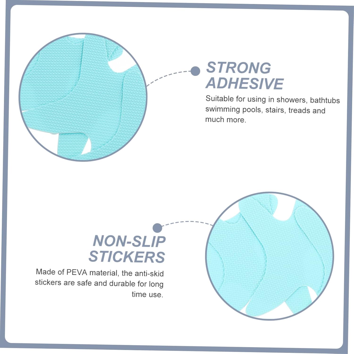 HAKIDZEL 1Set Non-Slip Bathtub Stickers for Peva Safety Skid Design