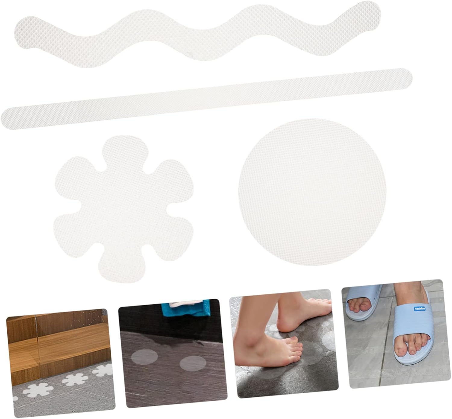 Wakauto 24pcs Bathtub Anti Skid Tape Safety Stickers