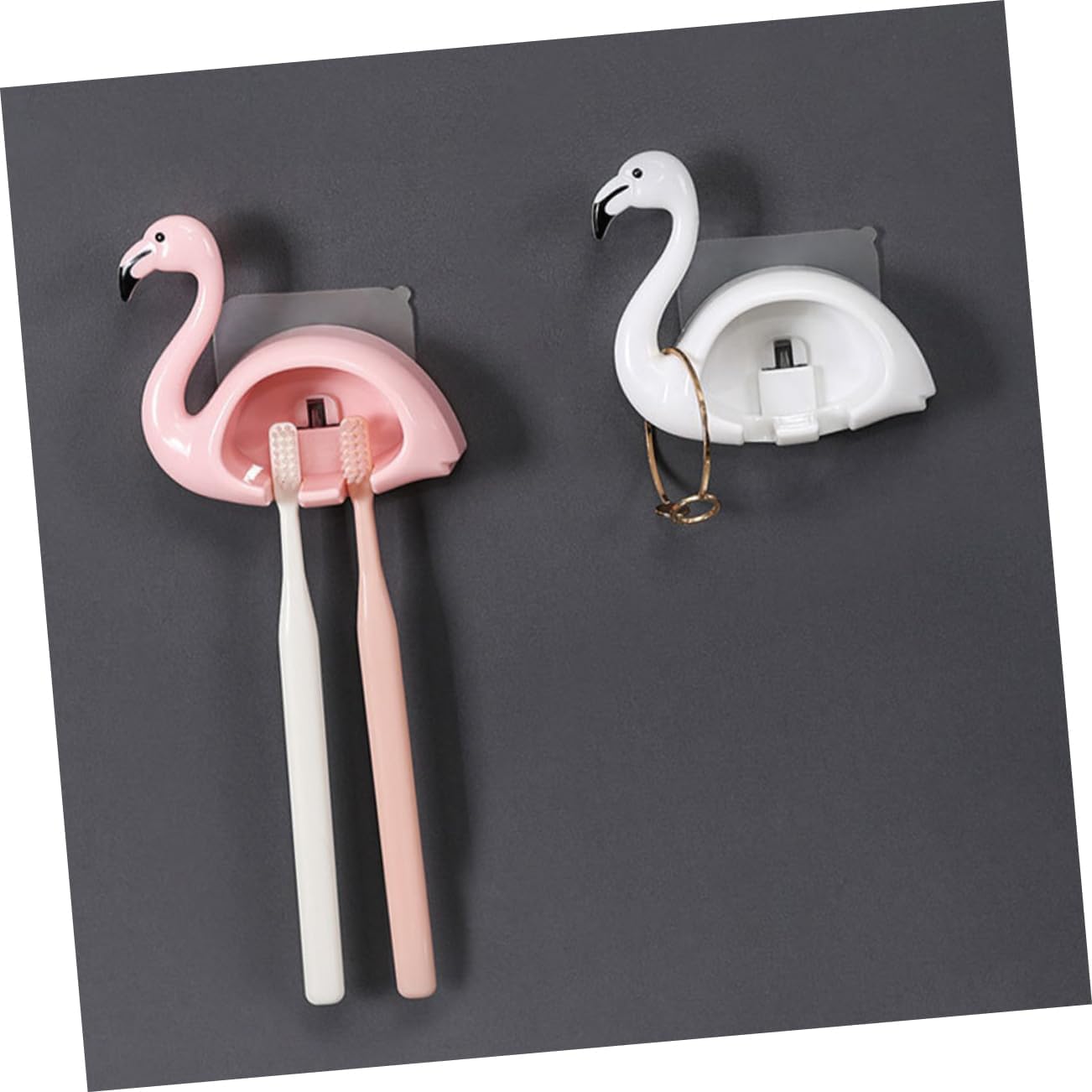 LIFKOME 2Pcs Wall Mounted Toothbrush Holder 1