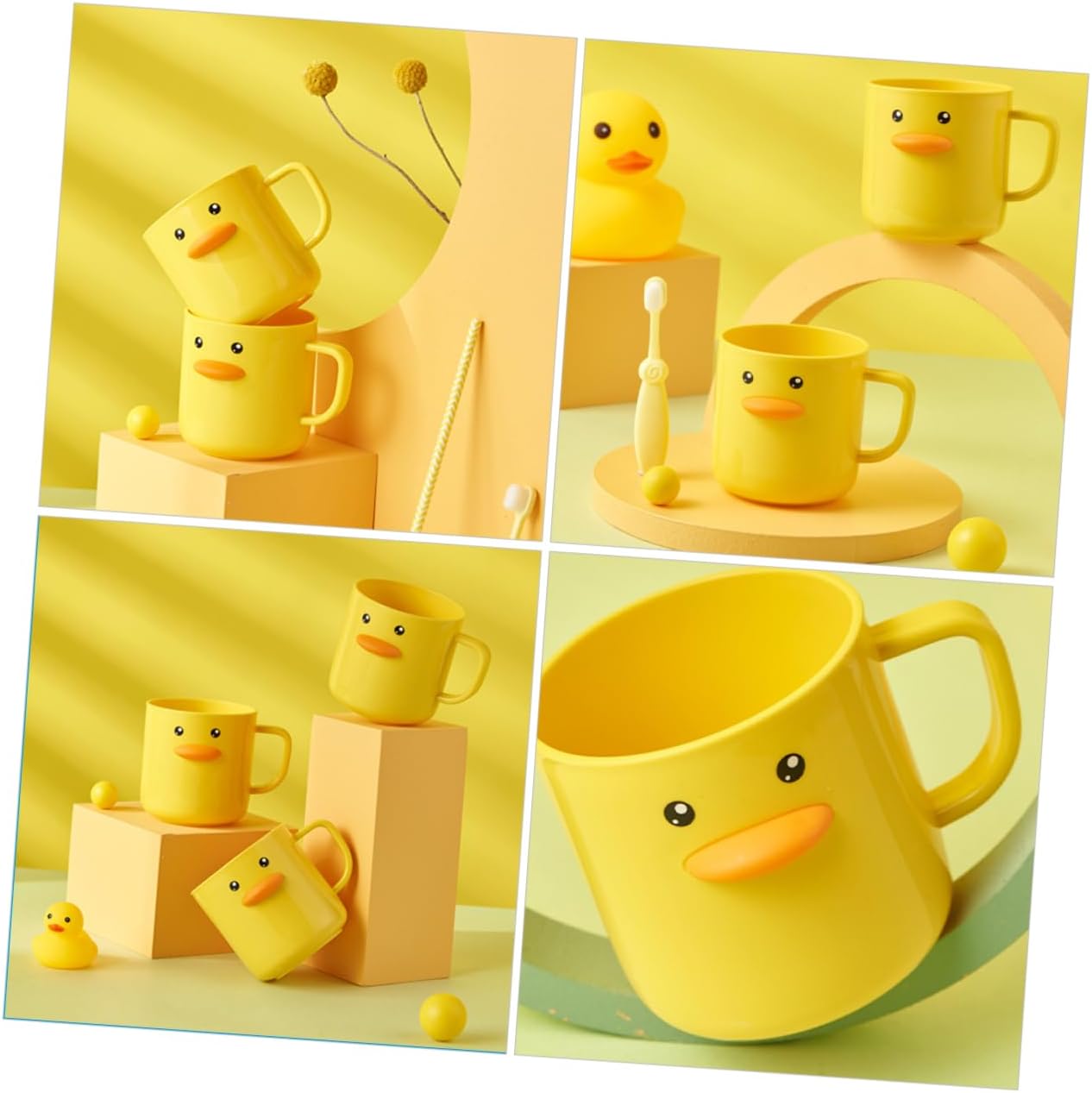 HEALLILY 2pcs Cute Toothbrush Cups for Boys and Girls