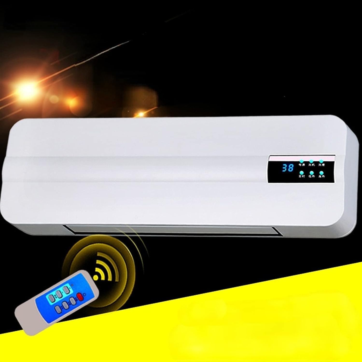 Wall Mount Space Heater for Home Warm Room Electric Fan Heater