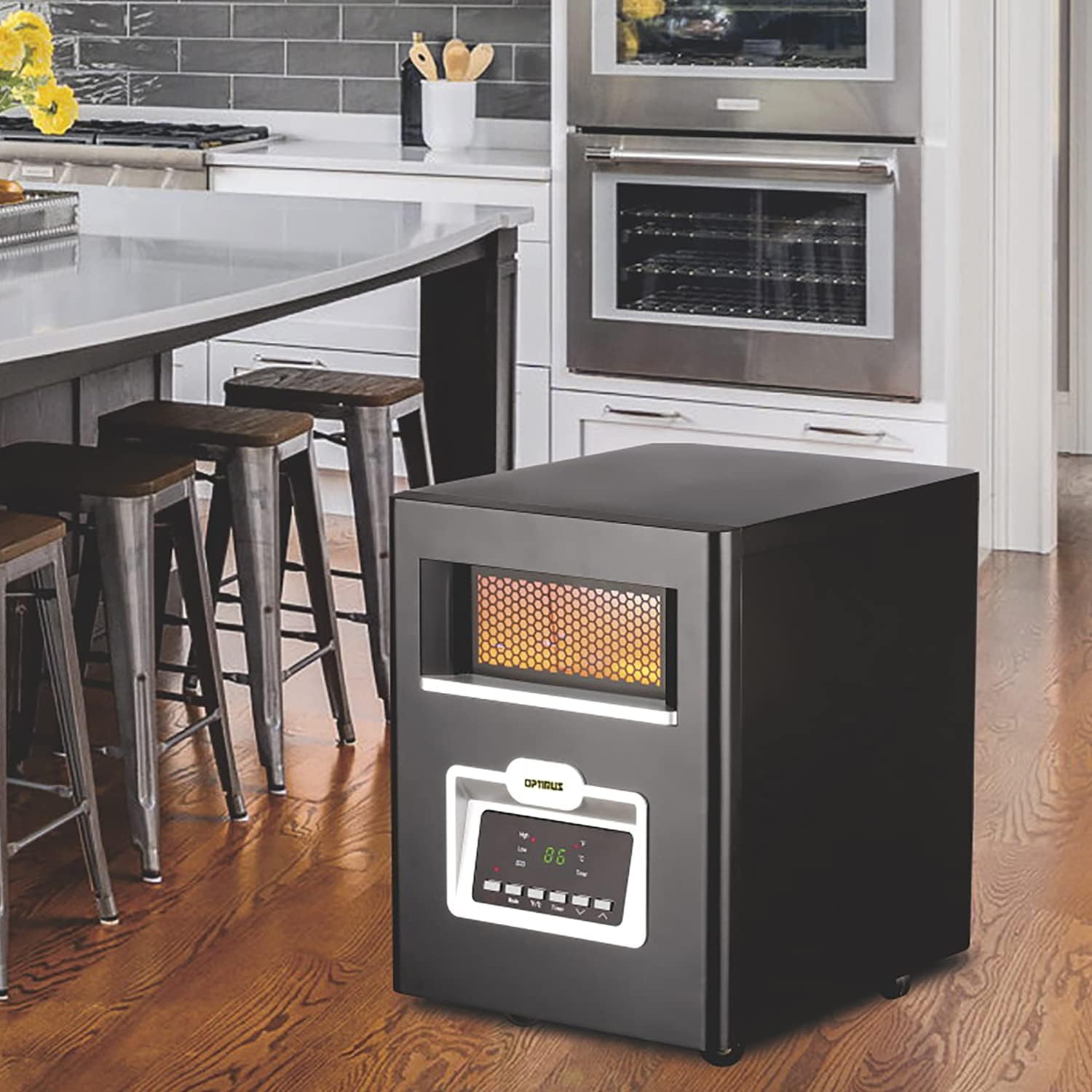 Optimus Infrared Quartz Heater with Remote and LED Display