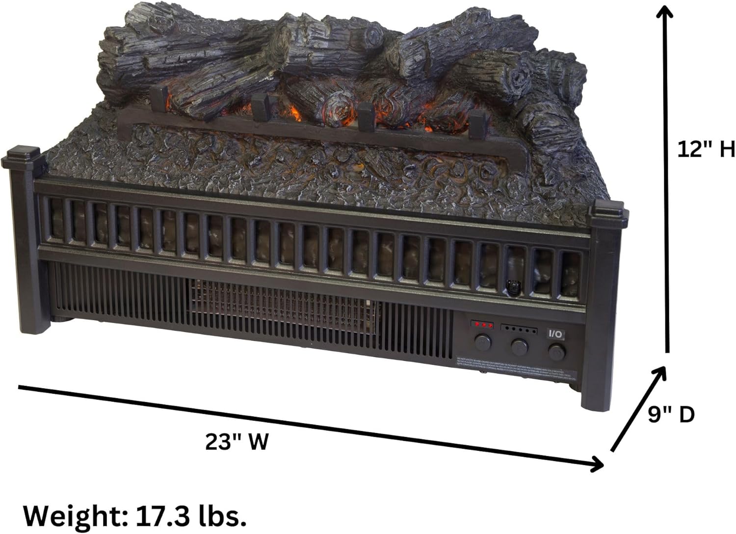 Comfort Glow Electric Log Set with Heater 9x23x13in Black 1