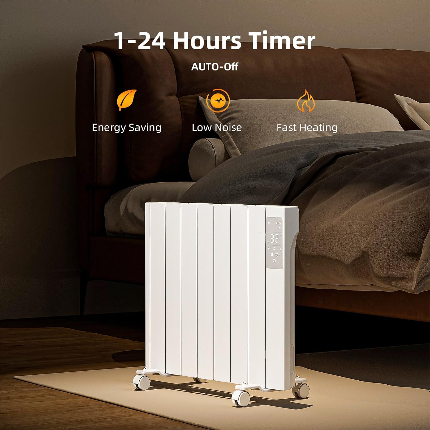 Lueptexx 1500W Convection Wall Panel Heater with Remote Control