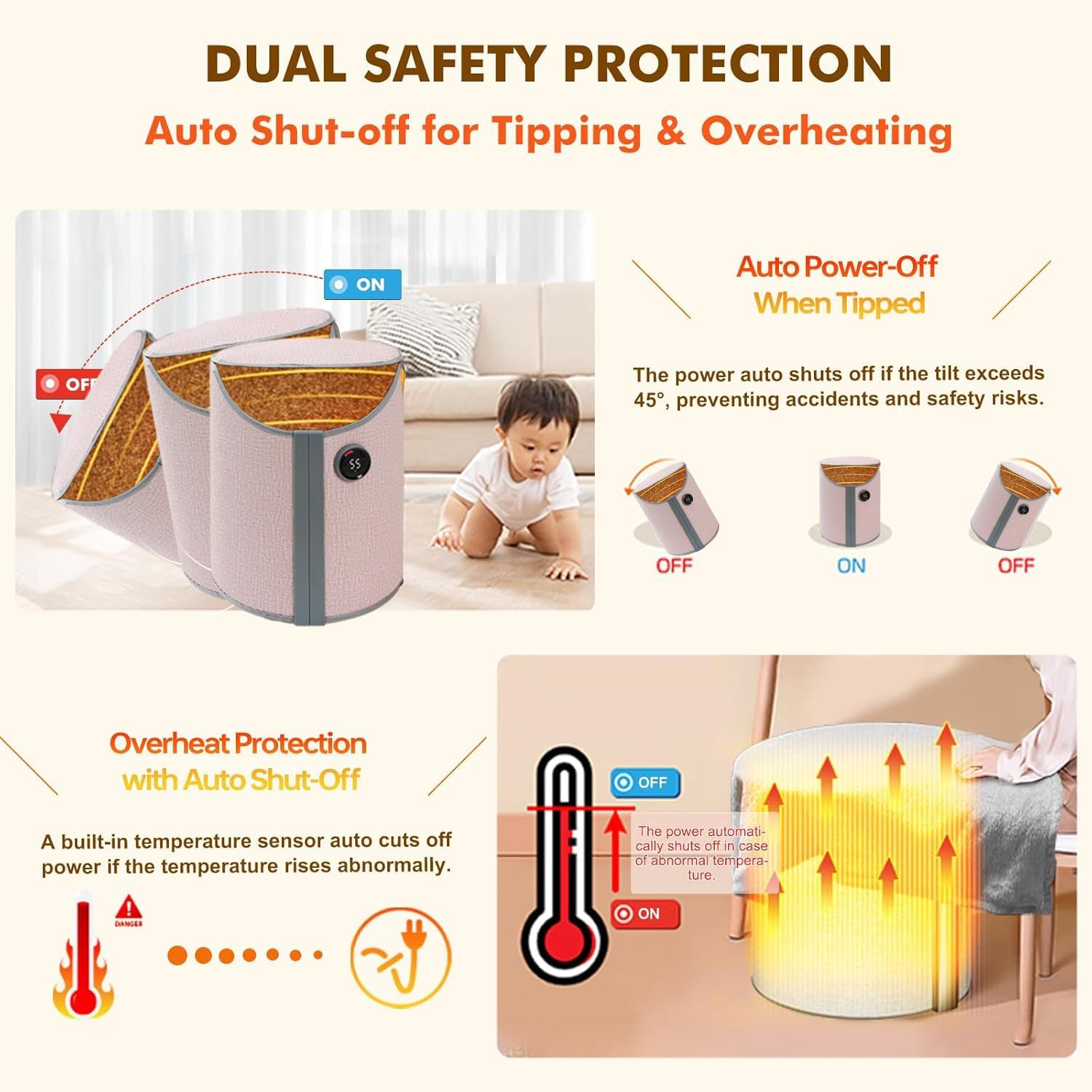 Portable Under Desk Heater With Blanket - 170W Electric