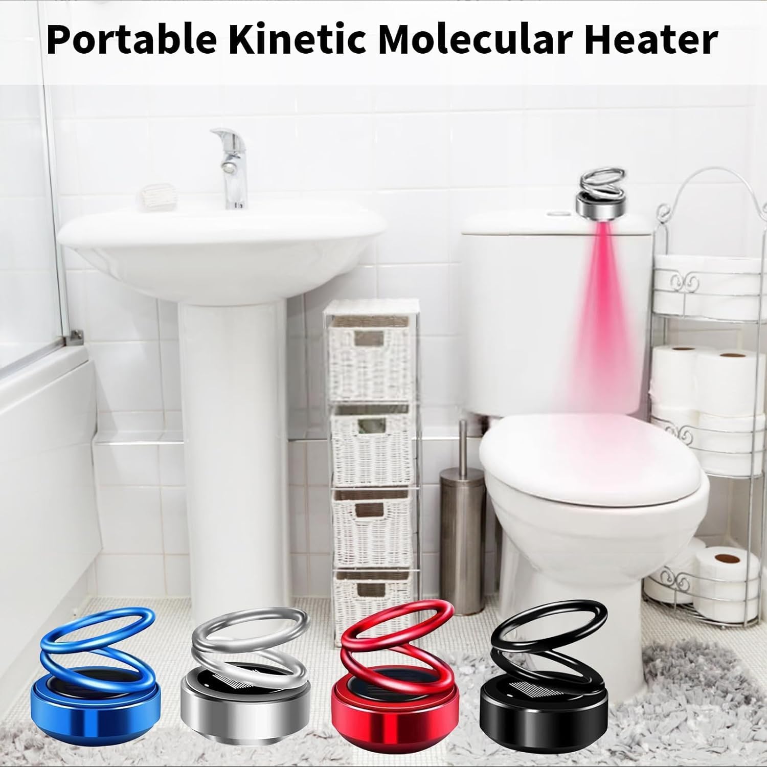 ACHVAC Portable Kinetic Heater 2PCS Red Blue