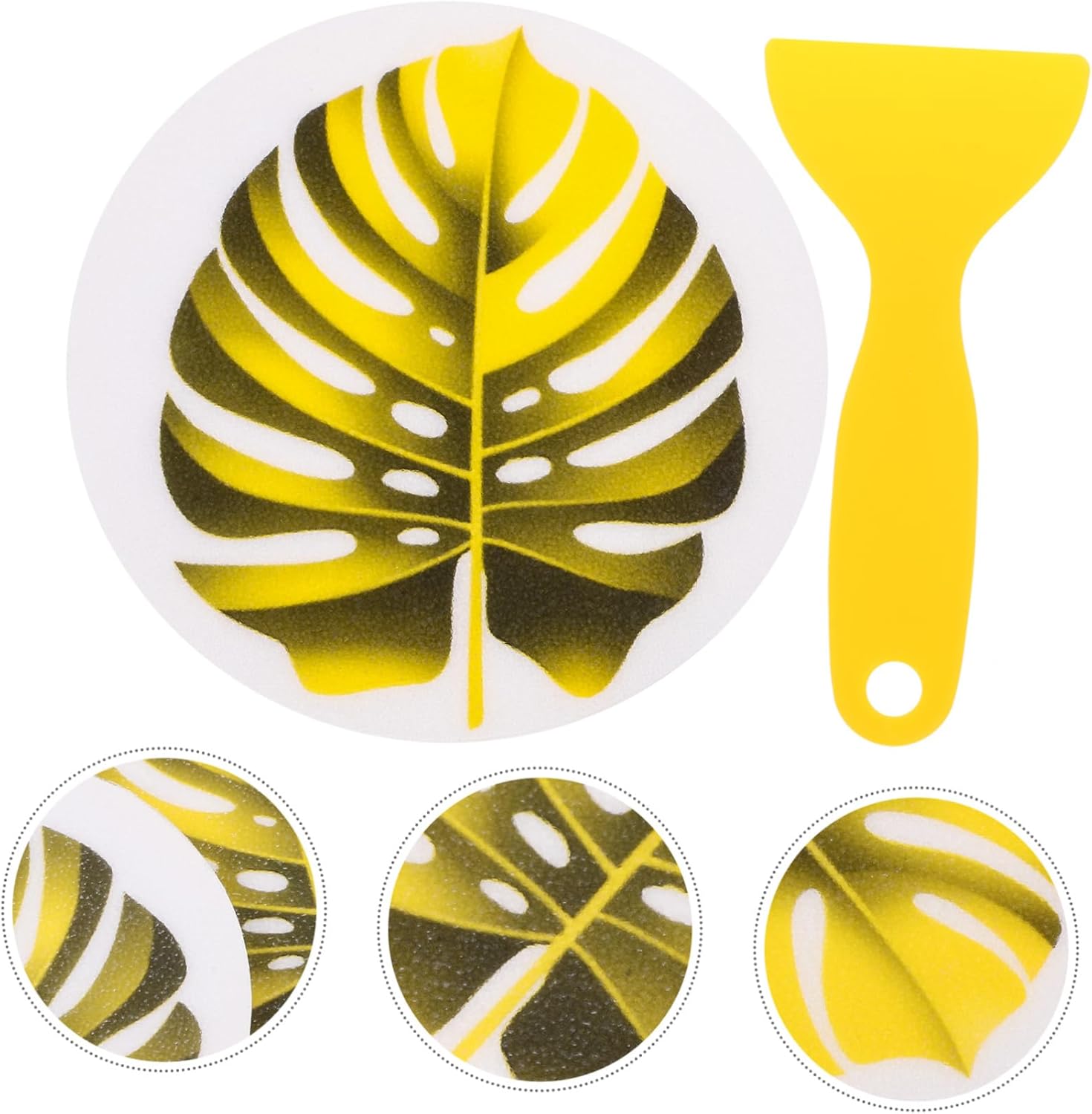 TINEASUR 1set Anti-Slip Leaf Stickers for Bathtub