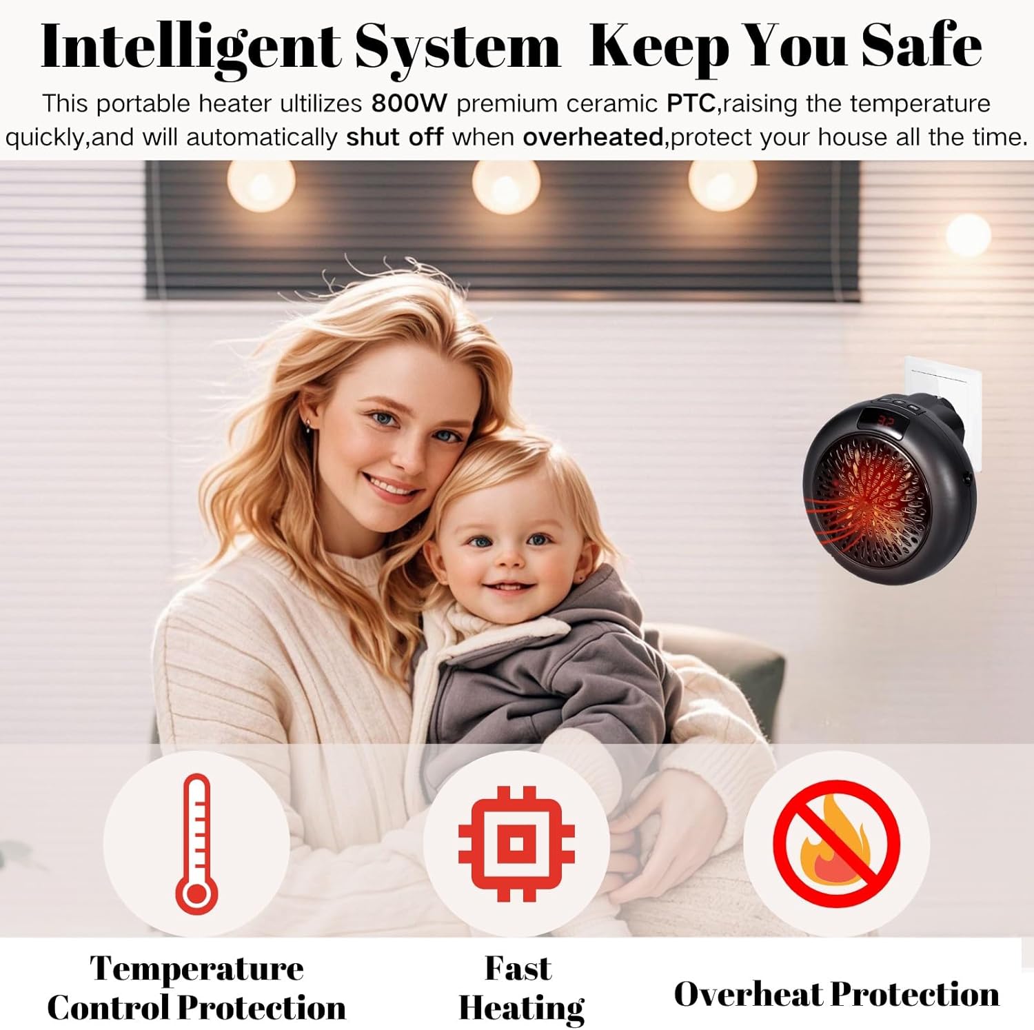 UverCyuree Mini Space Heater Portable Energy Efficient