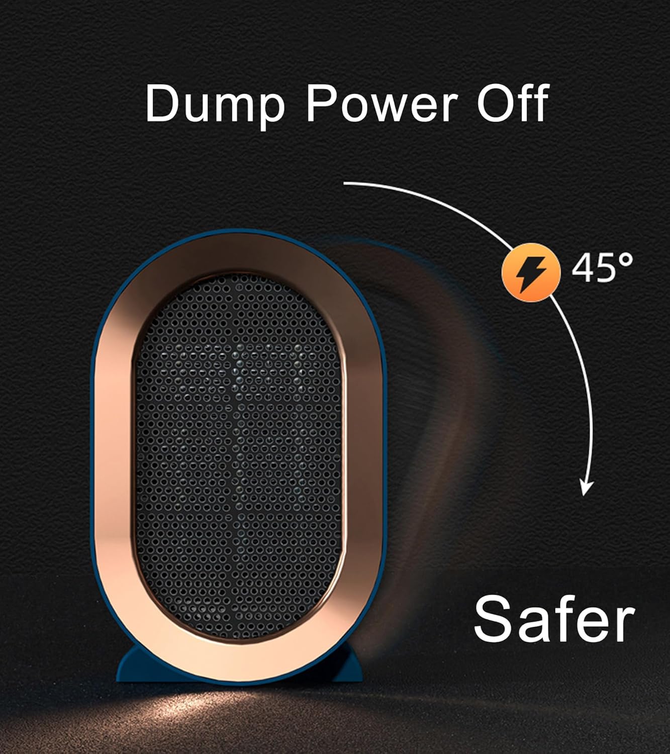 1200W Electric Space Heater with Fan for Bedroom Office Use
