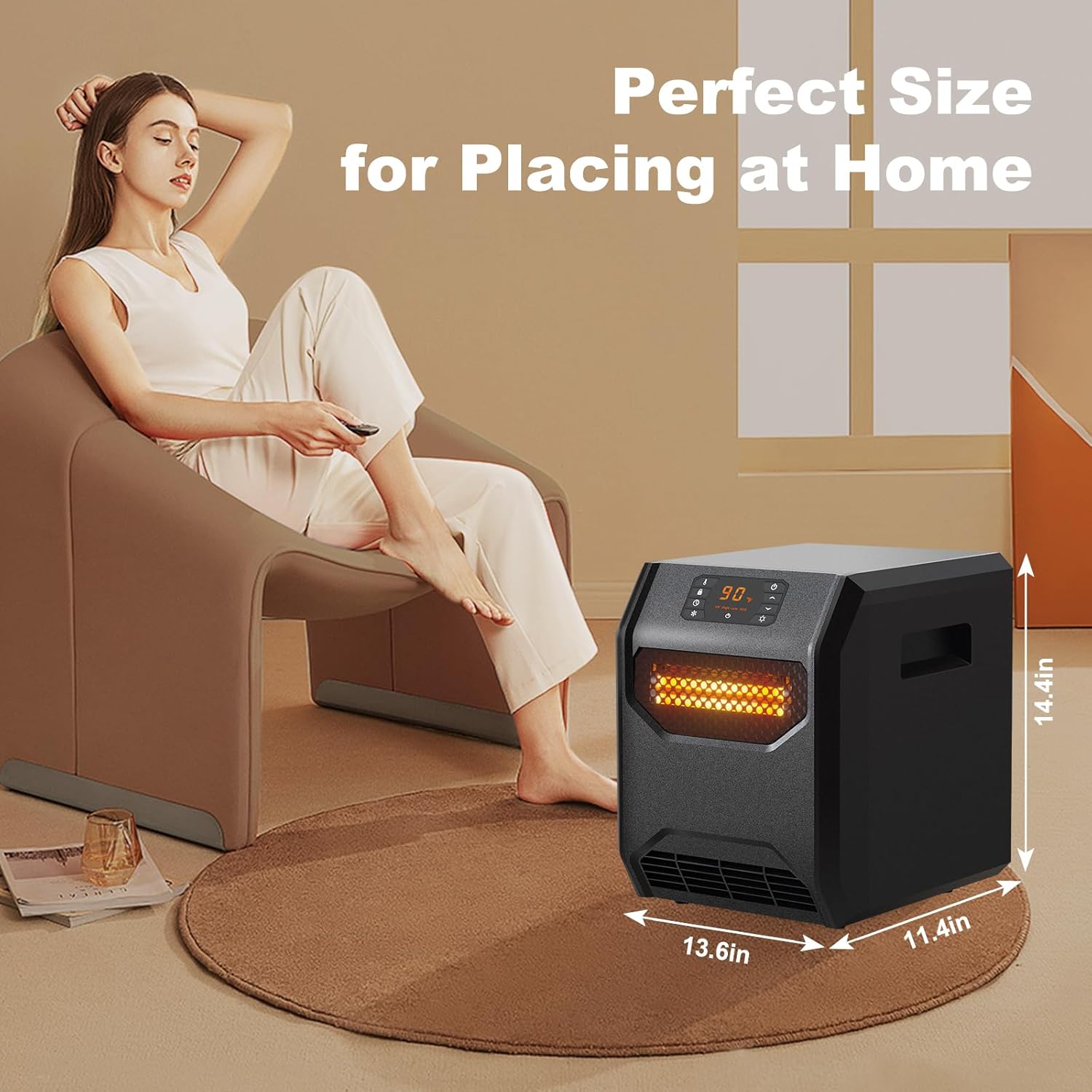 WEWARM 1500W Infrared Heater with UVC Air Purification