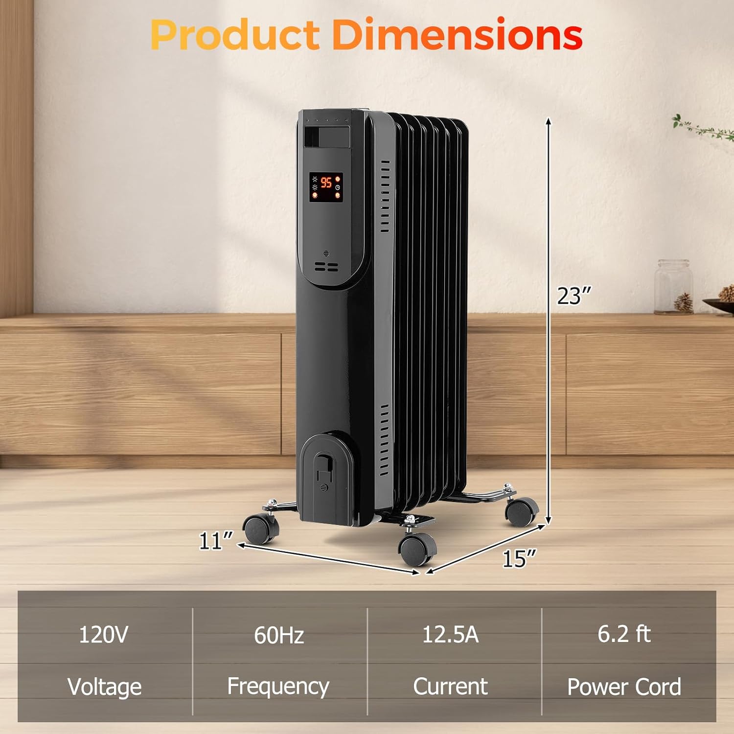 Tangkula Oil Filled Radiator Heater with Remote