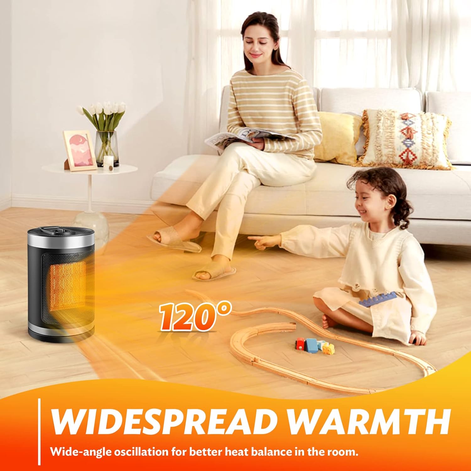 W-Dragon 750W 1500W PTC Ceramic Space Heater with 6 Modes