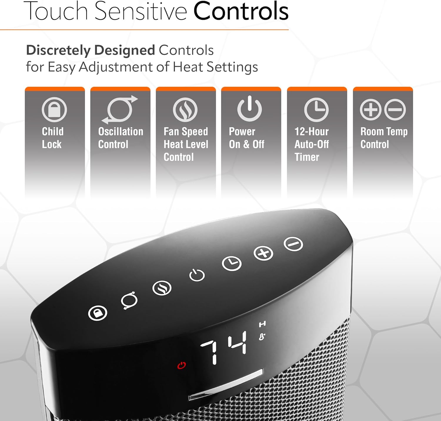 Lasko Ellipse Ceramic Tabletop Heater with Oscillating Heat and Safety Features