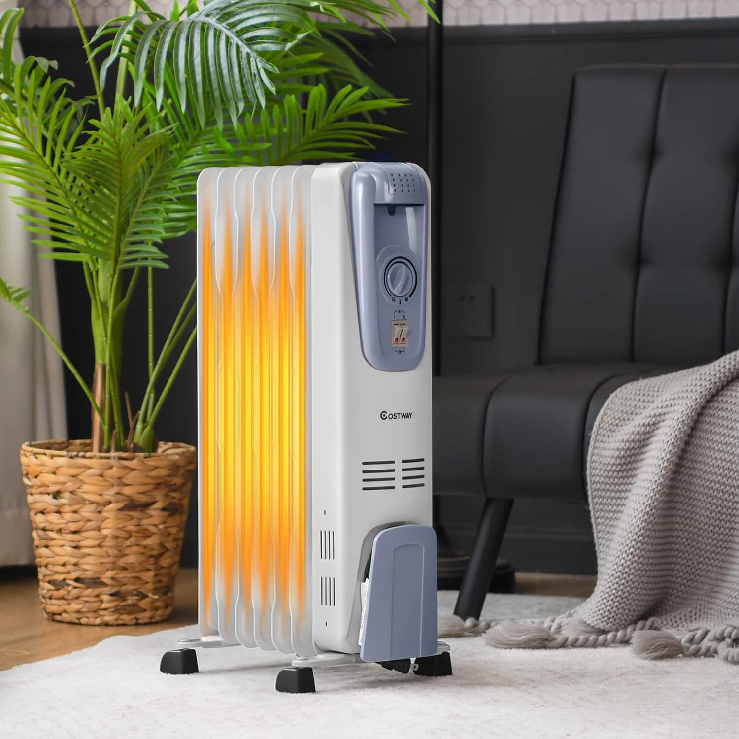 COSTWAY 1500W Oil Filled Radiator Heater 1