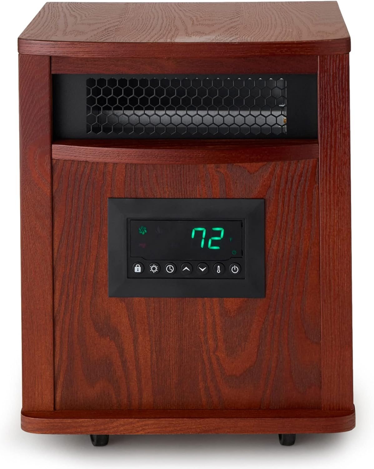 Lifesmart 1500W Infrared Space Heater with 6 Elements Remote Casters Brown 3 Pack