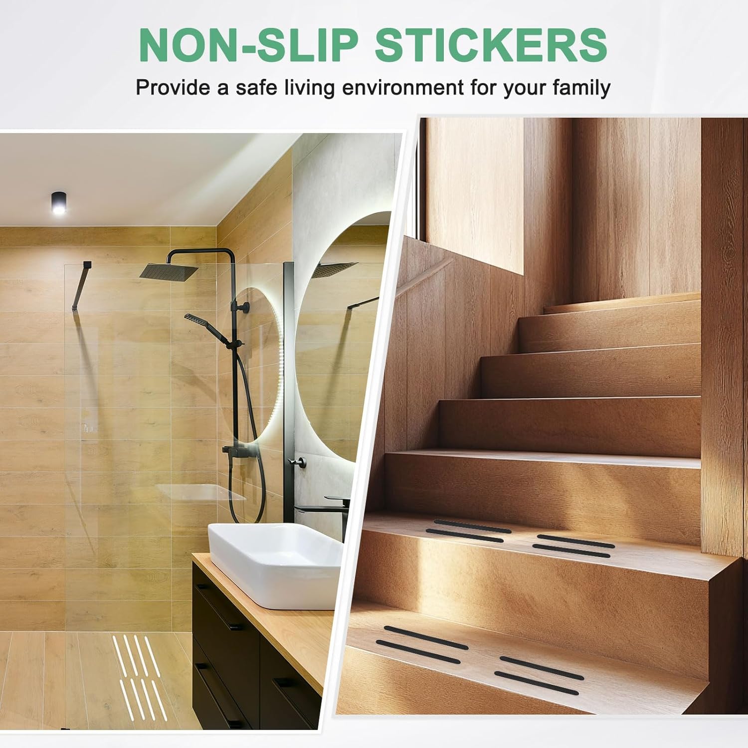 12pcs Gray Anti Slip Bathtub Stickers with Scraper