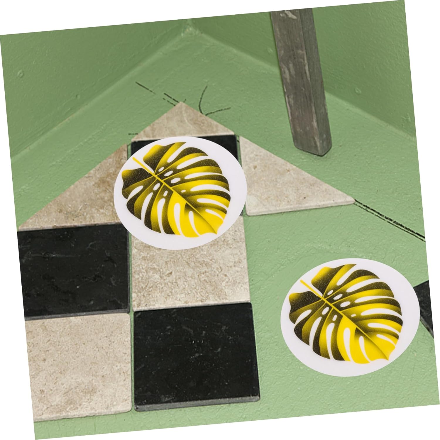 TINEASUR 1set Anti-Slip Leaf Stickers for Bathtub