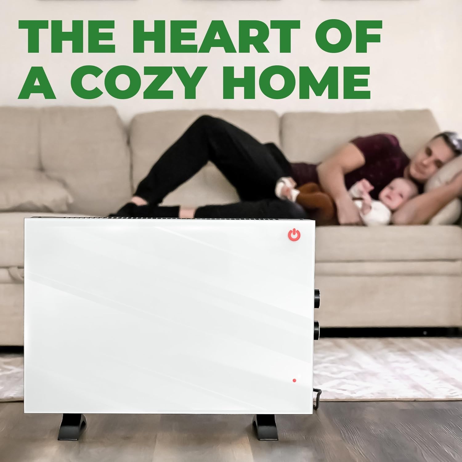 EconoHome Convection Heater - 750W 1500W Quiet Clean