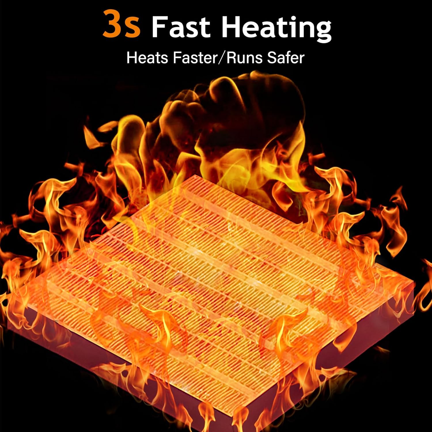 Mageloly Mini Space Heater 1000W PTC Ceramic for Bedroom