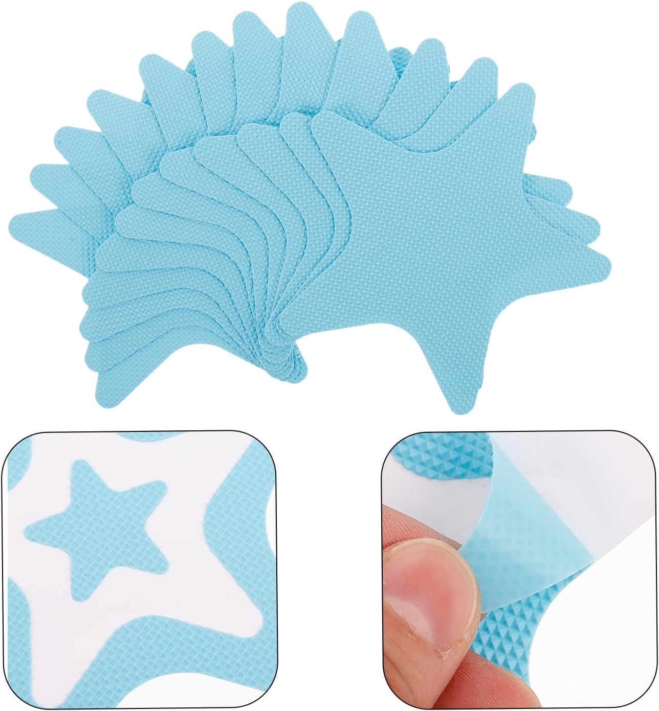 LUOZZY 12PCS Star Shaped Non-Slip Bath Stickers
