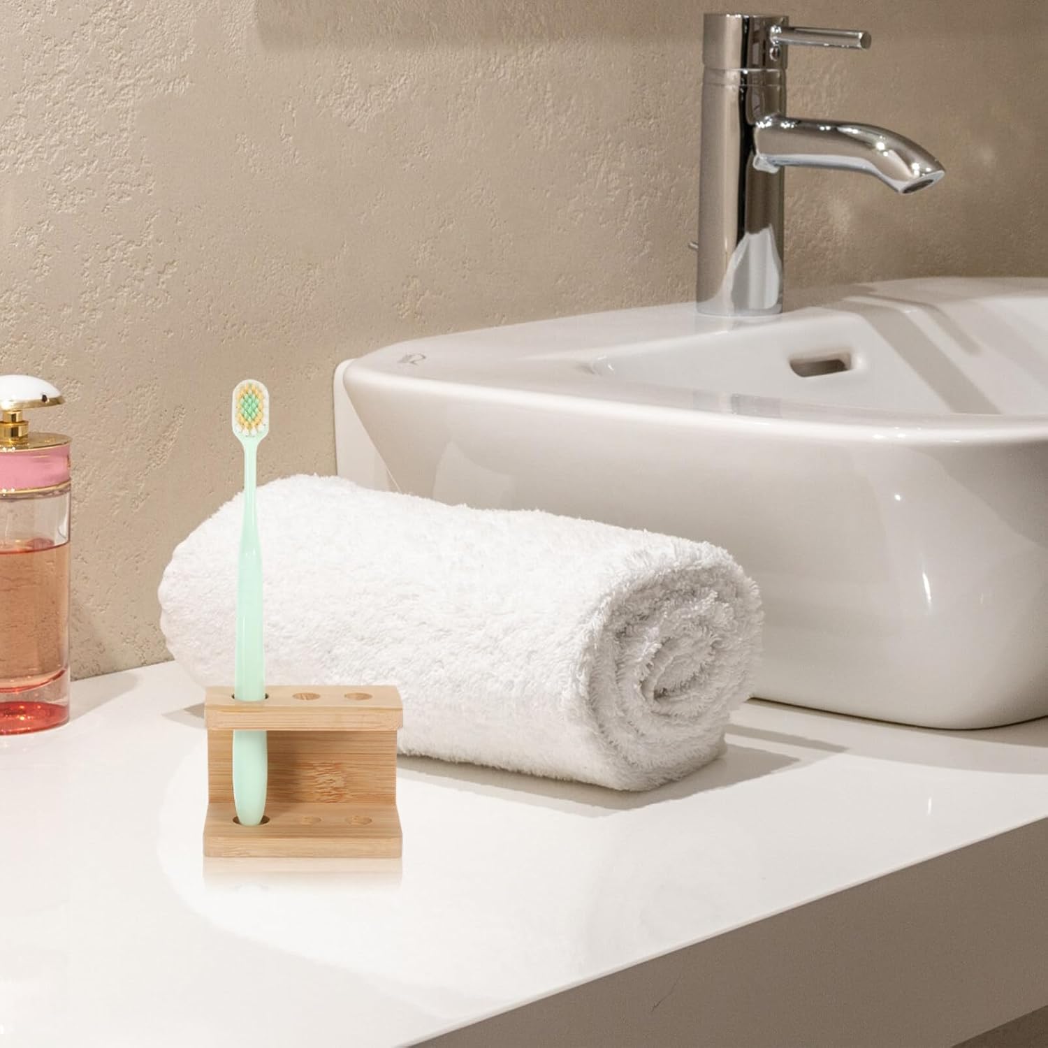 Alipis Bamboo Toothbrush Holder Pen Display Stand