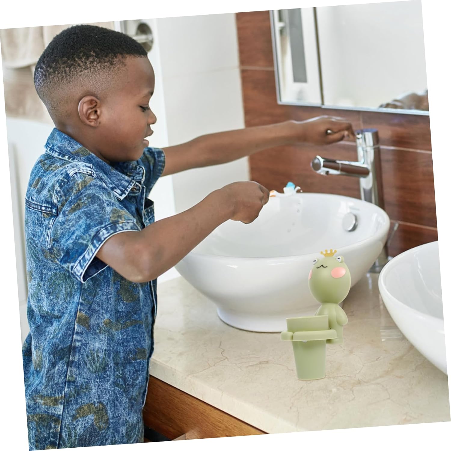 Cartoon Toothbrush Cup Holder Wall Mount for Boys