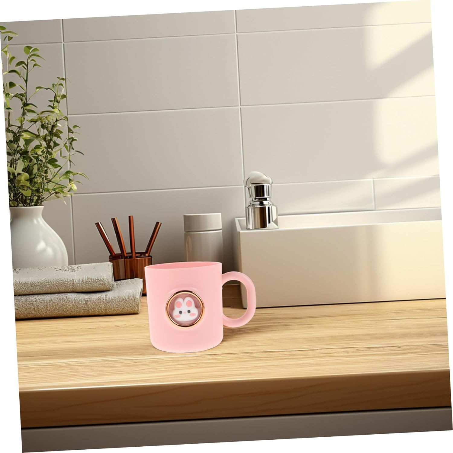 Bunny Toothbrush Holder with Handle for Boys and Girls