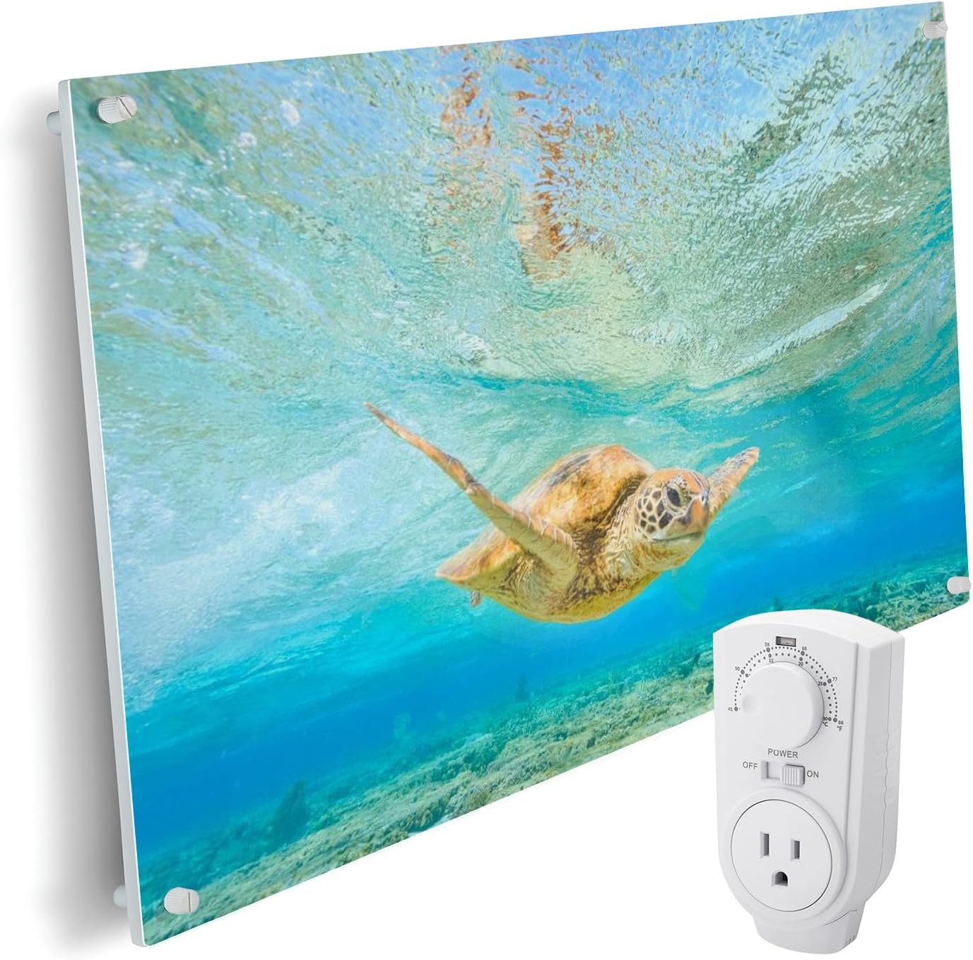 EconoHome Wall Mount Space Heater Panel 600W with Thermostat