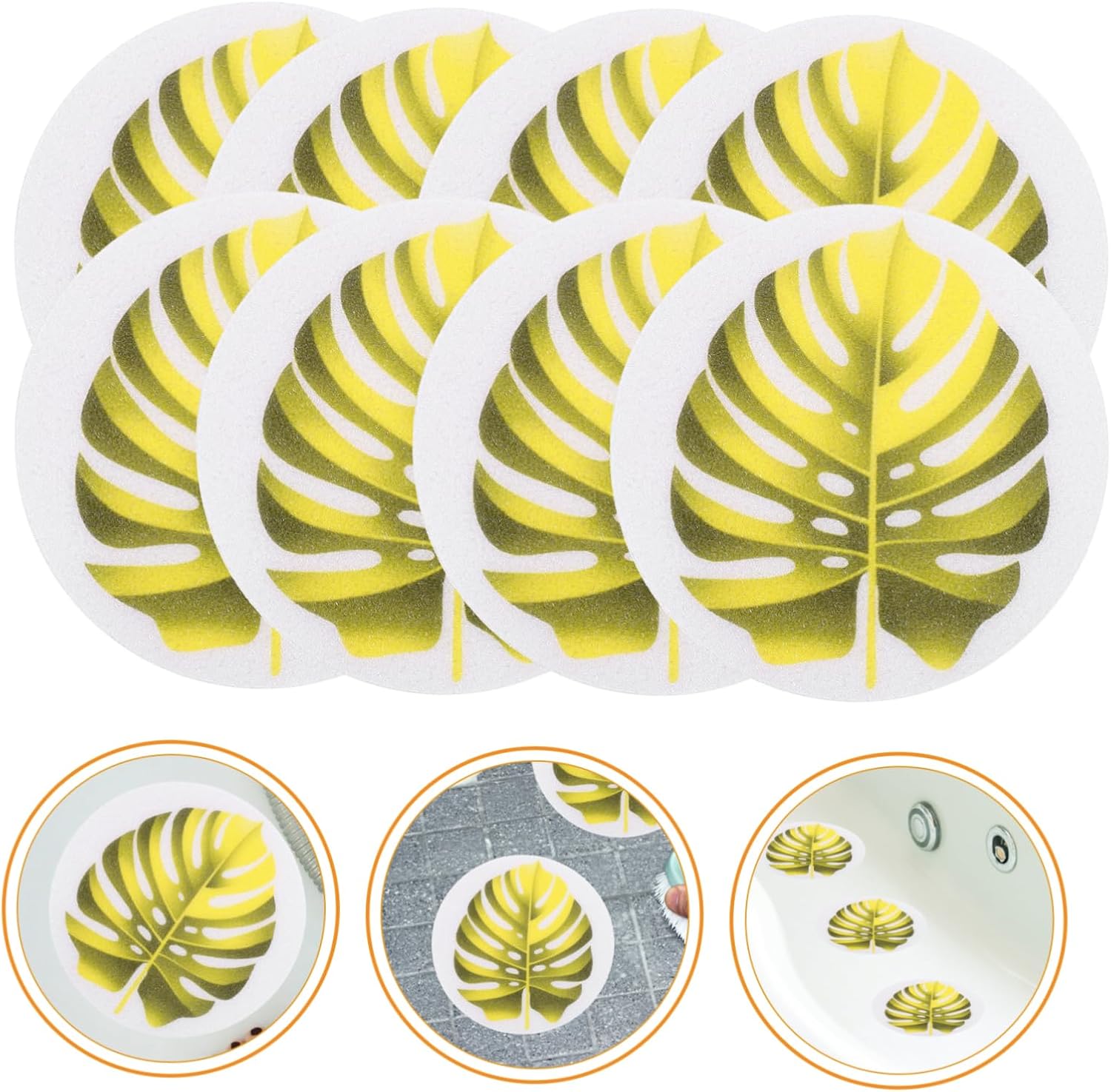 Alipis 1Set Leaf Shape Non-Slip Bathtub Stickers