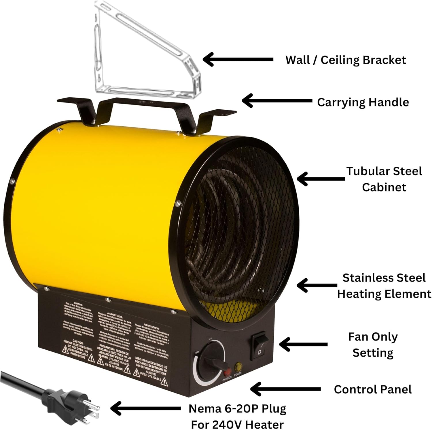Dura Heat 240V Wall Mount Garage Heater with Overheat Protection